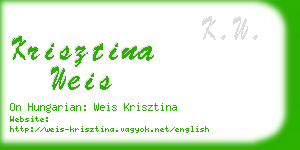 krisztina weis business card